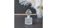 Parfumeuse plume Shell en verre texturé vintage
